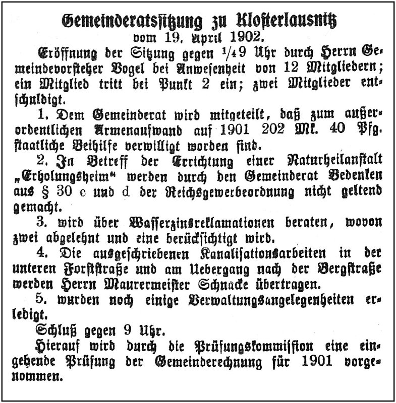 1902-04-19 Kl Gemeinderatssitzung